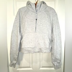 Lululemon Scuba Oversized 1/2 Zip Hoodie
Heathered Core Ultra Light Grey Sz M/L